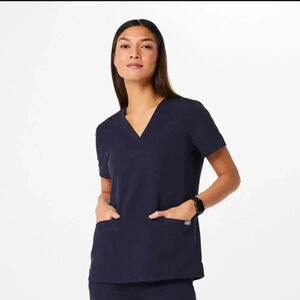 EUC navy Blue Figs Scrubs Set